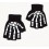 Guantes Calavera con medio dedo